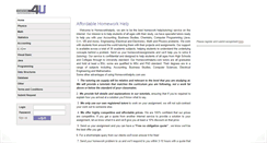 Desktop Screenshot of homeworkhelp4u.com