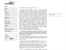 Tablet Screenshot of homeworkhelp4u.com